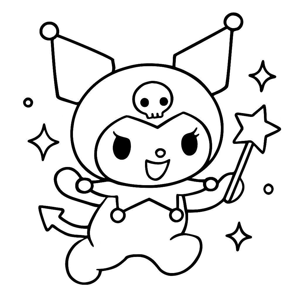 Kuromi para colorear Dibujos para colorear e imprimir Kuromi