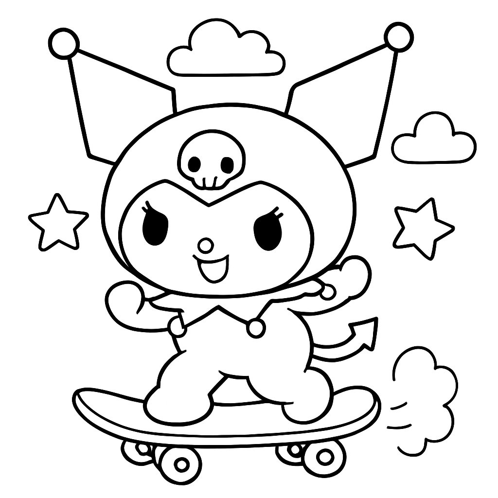 Kuromi para colorear Dibujos para colorear e imprimir Kuromi