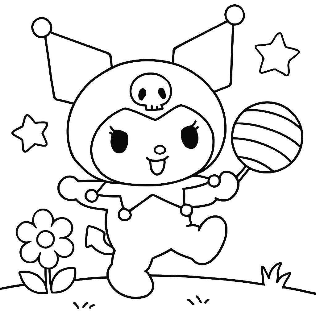 Kuromi para colorear Dibujos para colorear e imprimir Kuromi