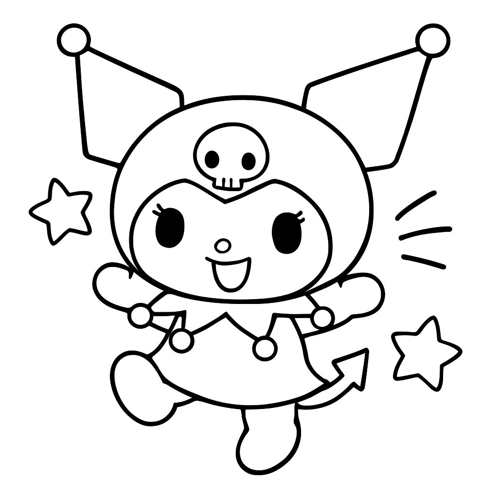 Kuromi para colorear Dibujos para colorear e imprimir Kuromi