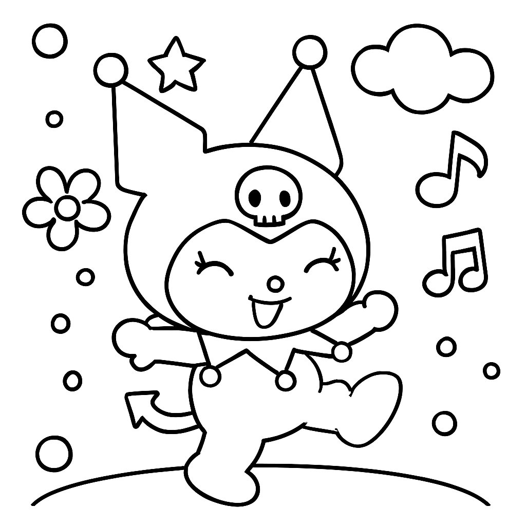 Kuromi para colorear Dibujos para colorear e imprimir Kuromi