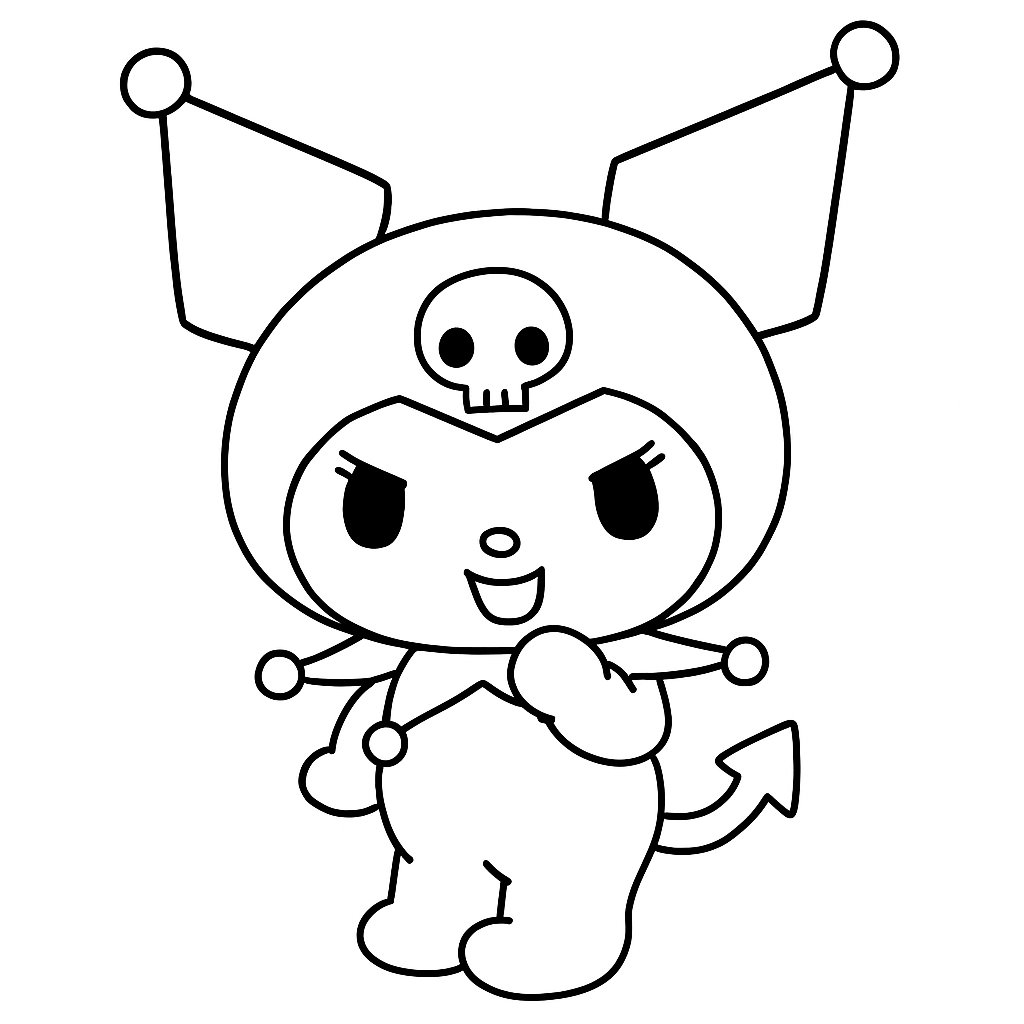 Kuromi para colorear Dibujos para colorear e imprimir Kuromi