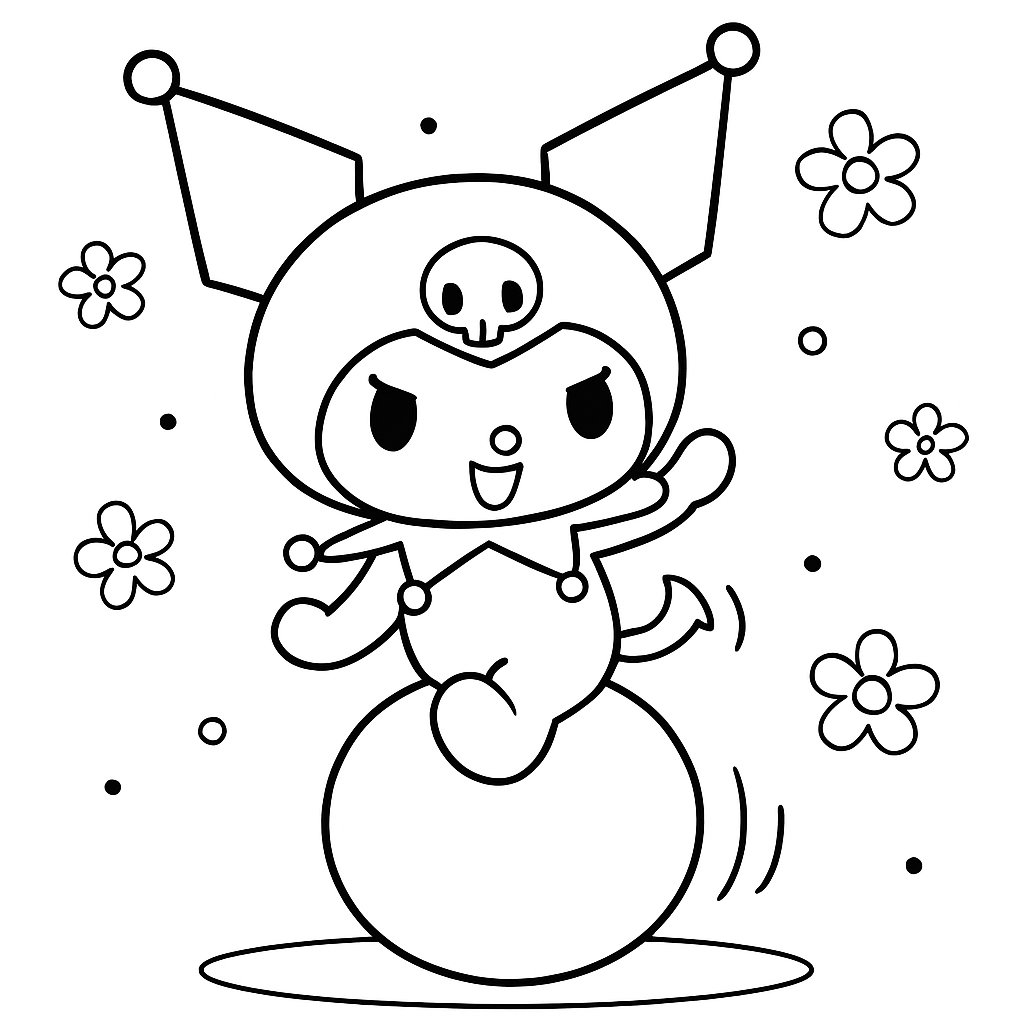 Kuromi para colorear Dibujos para colorear e imprimir Kuromi