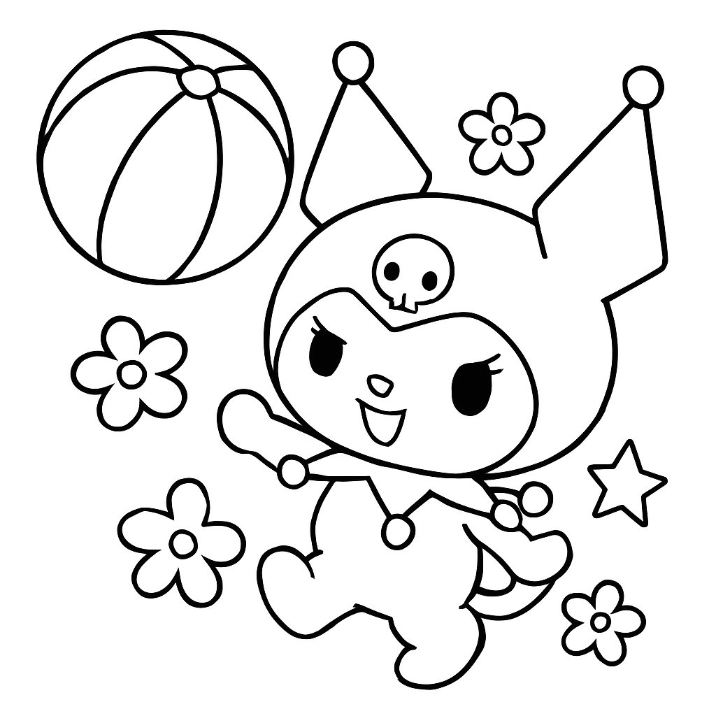 Kuromi para colorear Dibujos para colorear e imprimir Kuromi