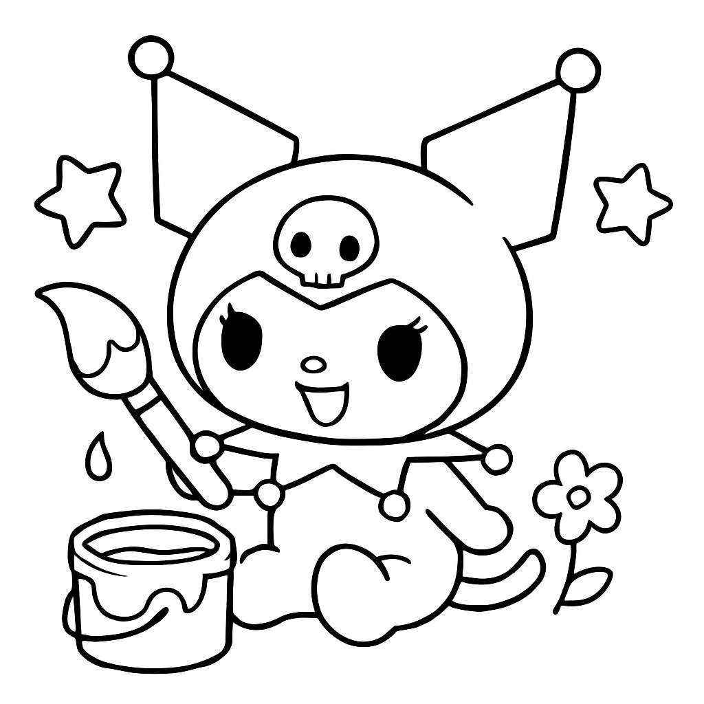 Kuromi para colorear Dibujos para colorear e imprimir Kuromi