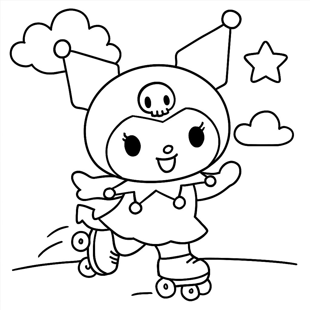 Kuromi para colorear Dibujos para colorear e imprimir Kuromi