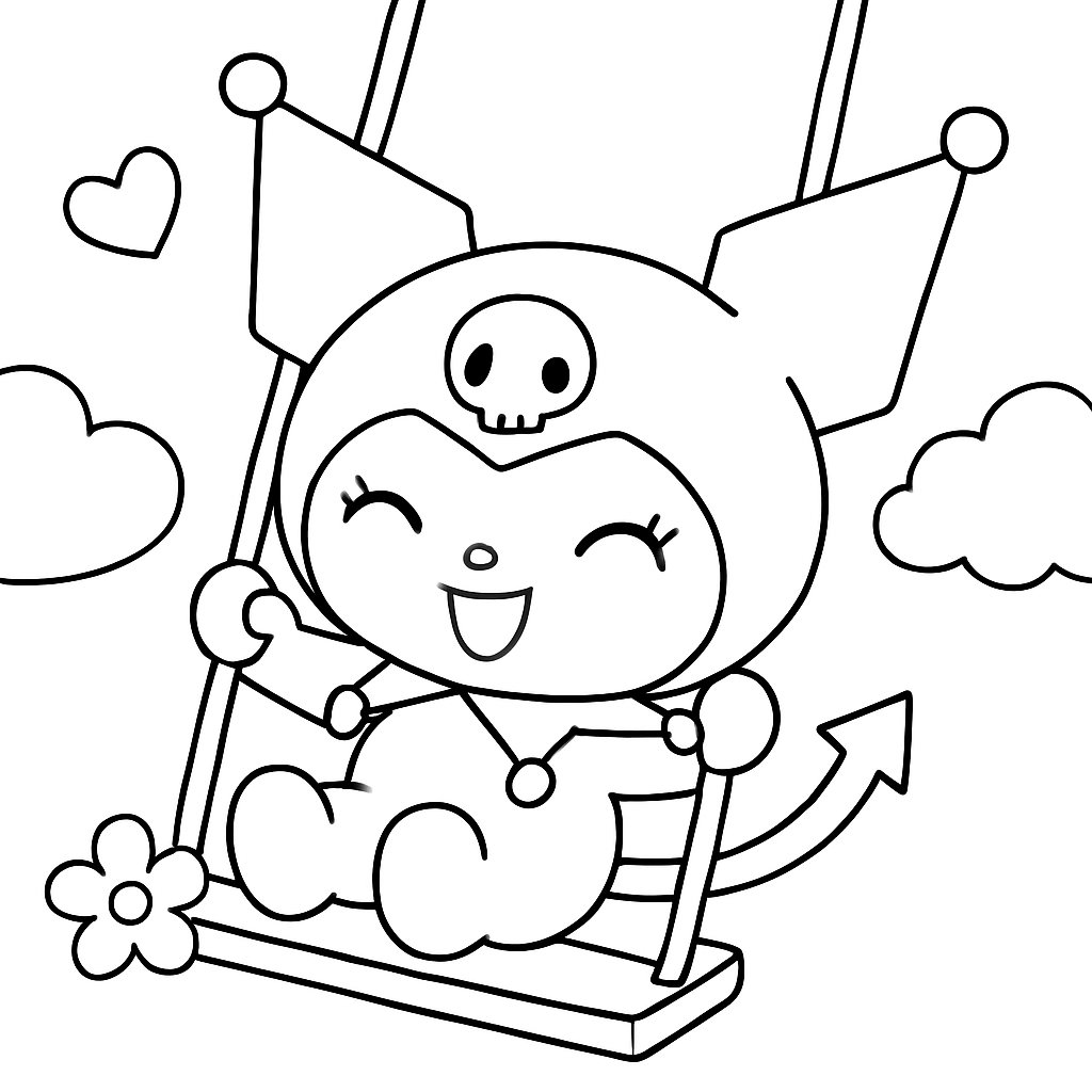 Kuromi para colorear Dibujos para colorear e imprimir Kuromi