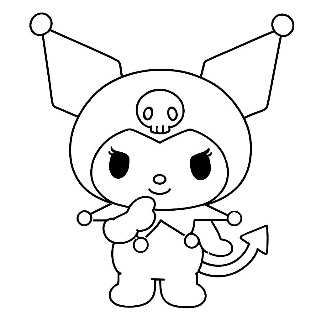 Kuromi para colorear Dibujos para colorear e imprimir Kuromi