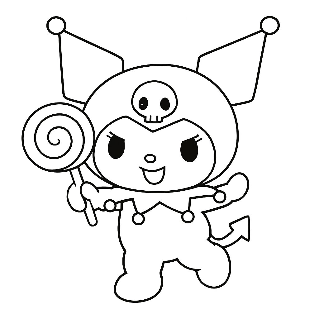 Kuromi para colorear Dibujos para colorear e imprimir Kuromi