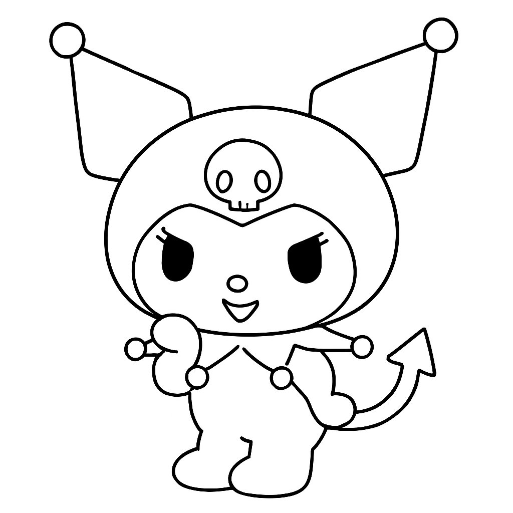 Kuromi para colorear Dibujos para colorear e imprimir Kuromi