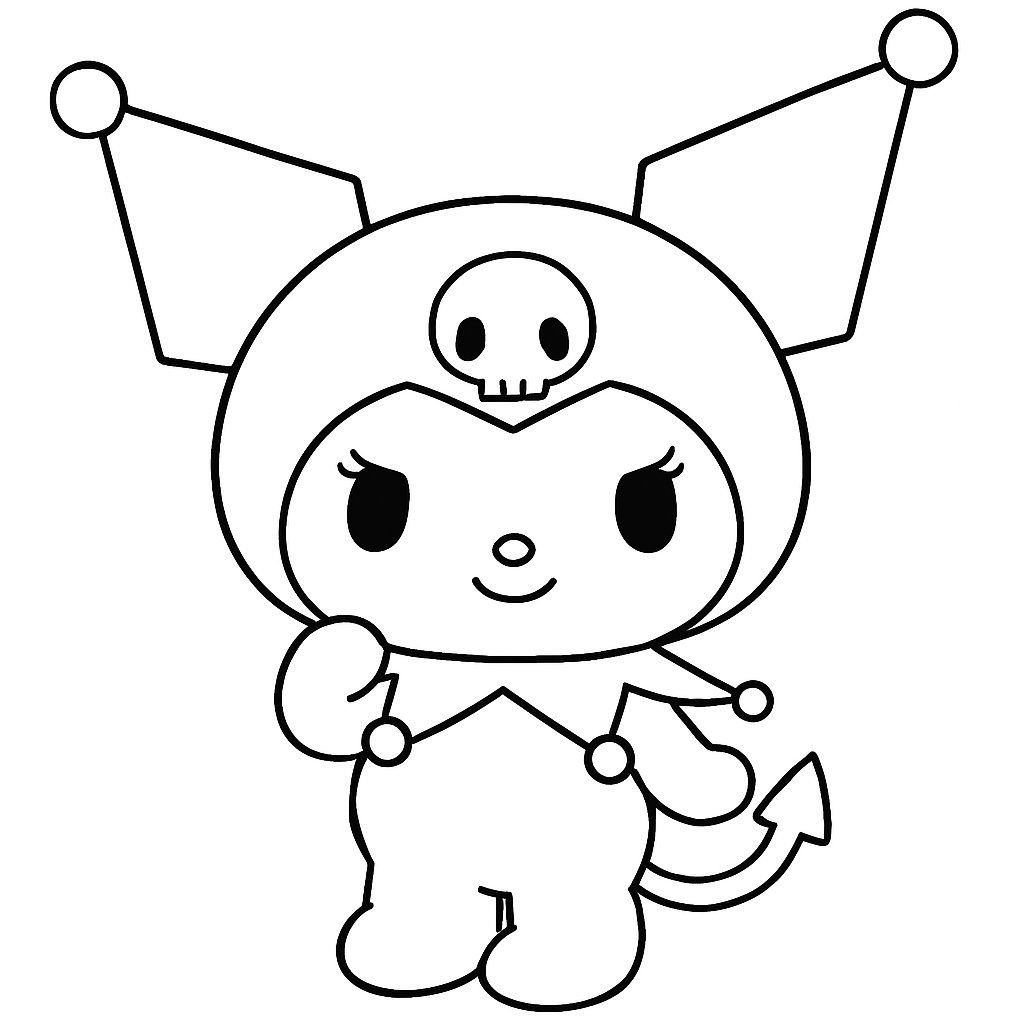 Kuromi para colorear Dibujos para colorear e imprimir Kuromi