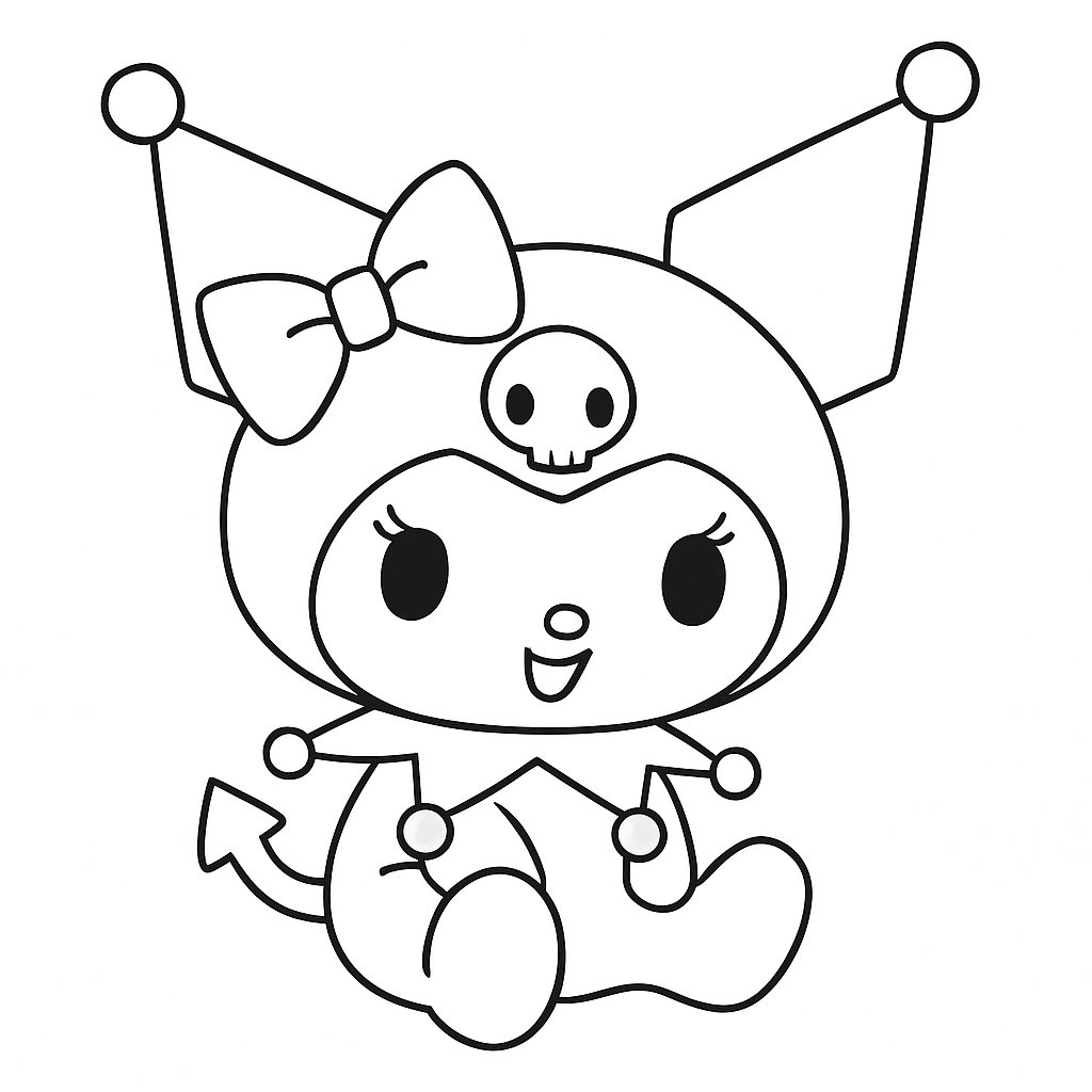 Kuromi para colorear Dibujos para colorear e imprimir Kuromi