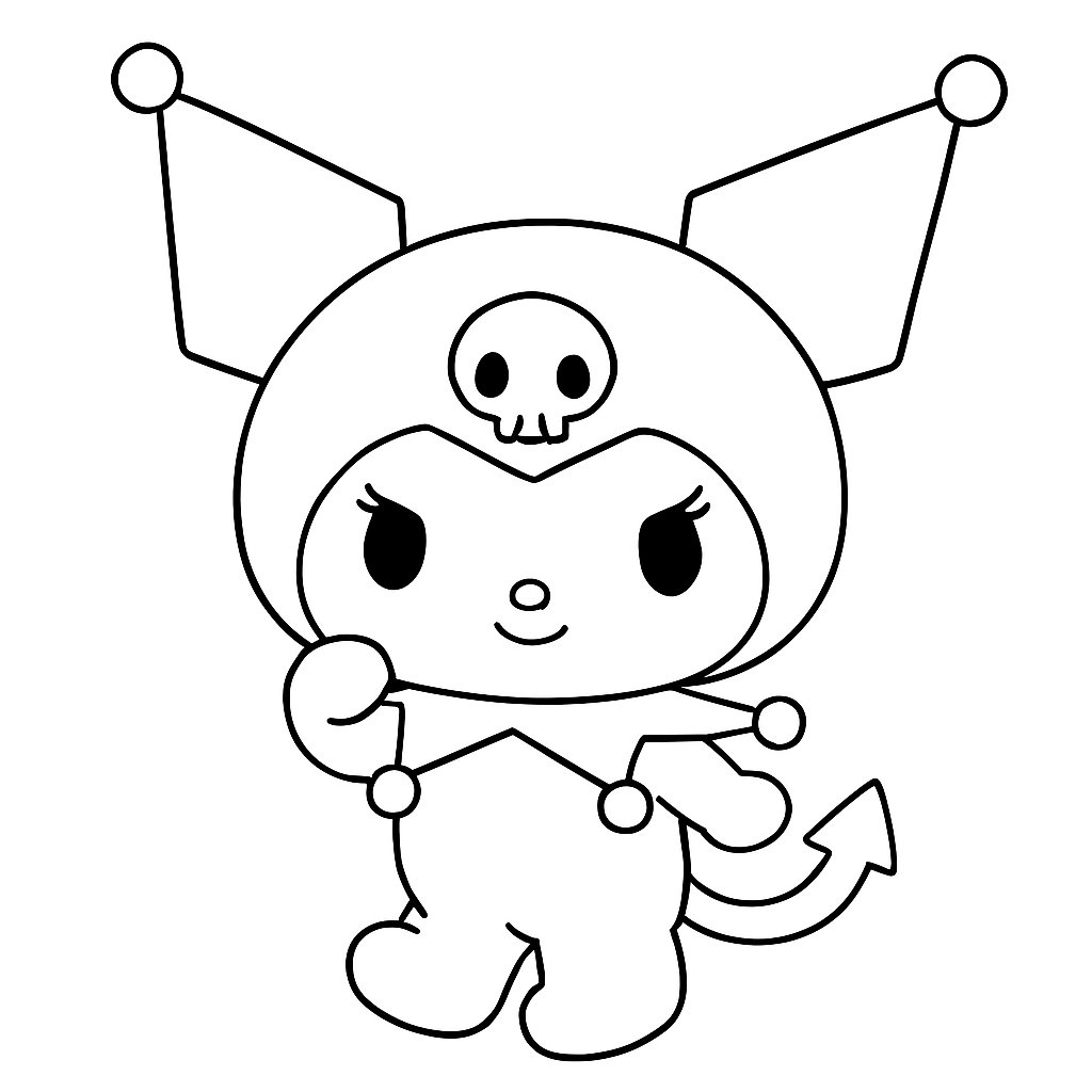 Kuromi para colorear Dibujos para colorear e imprimir Kuromi