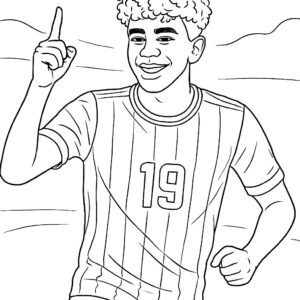 Lamine Yamal para colorear