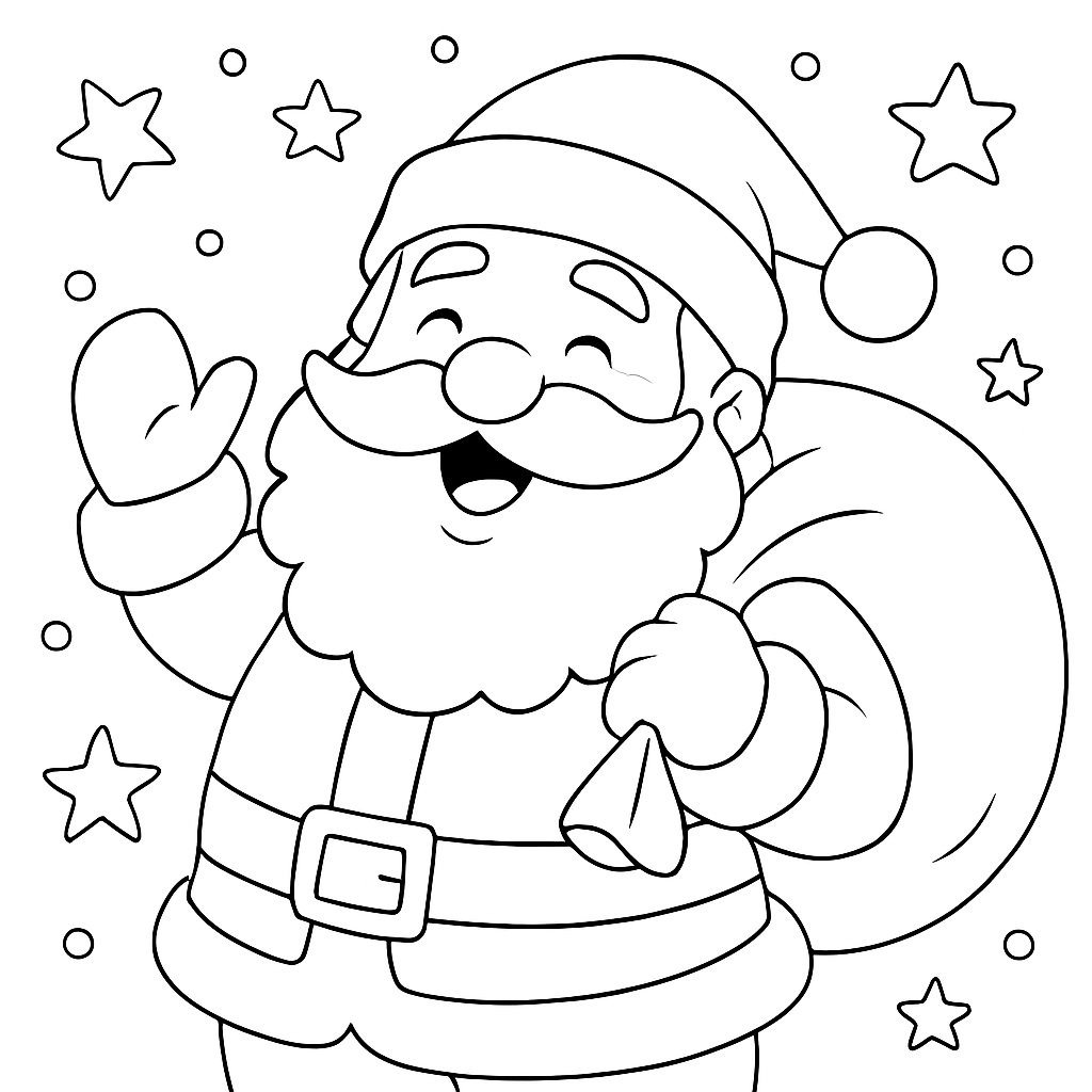 Dibujos para colorear e imprimir Papá Noel