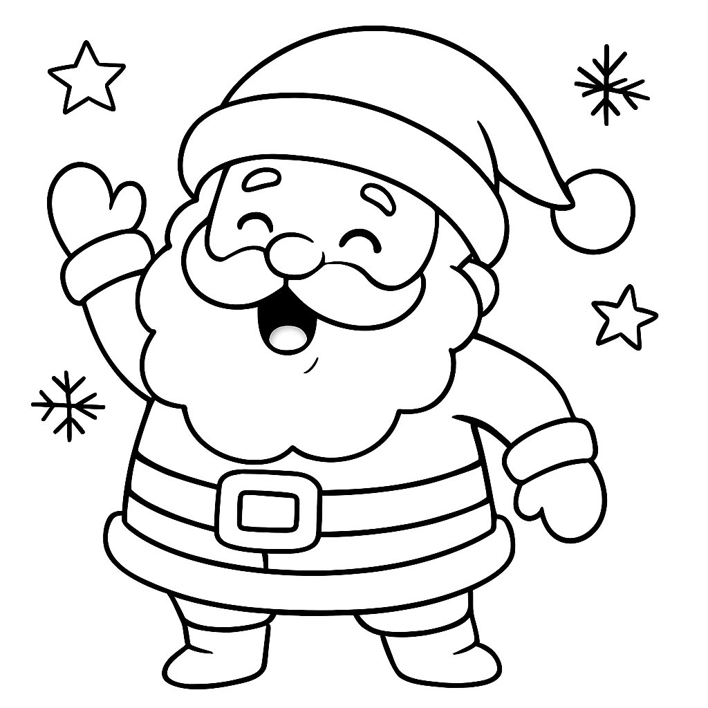 Papá Noel para colorear Dibujos para colorear e imprimir Papá Noel