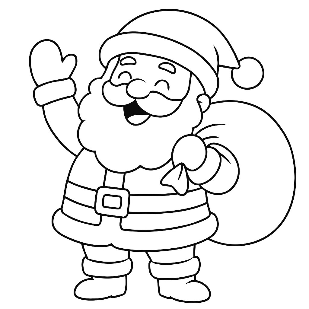 Papá Noel para colorear Dibujos para colorear e imprimir Papá Noel