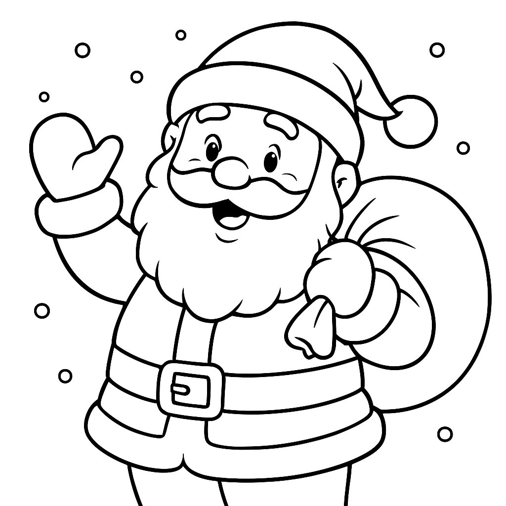 Papá Noel para colorear Dibujos para colorear e imprimir Papá Noel