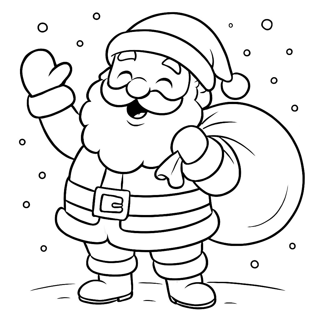Papá Noel para colorear Dibujos para colorear e imprimir Papá Noel