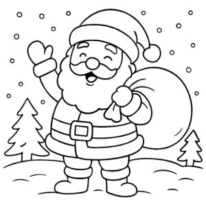 Papá Noel para colorear