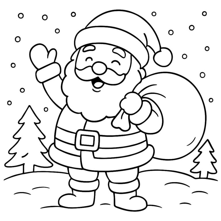 Papá Noel para colorear