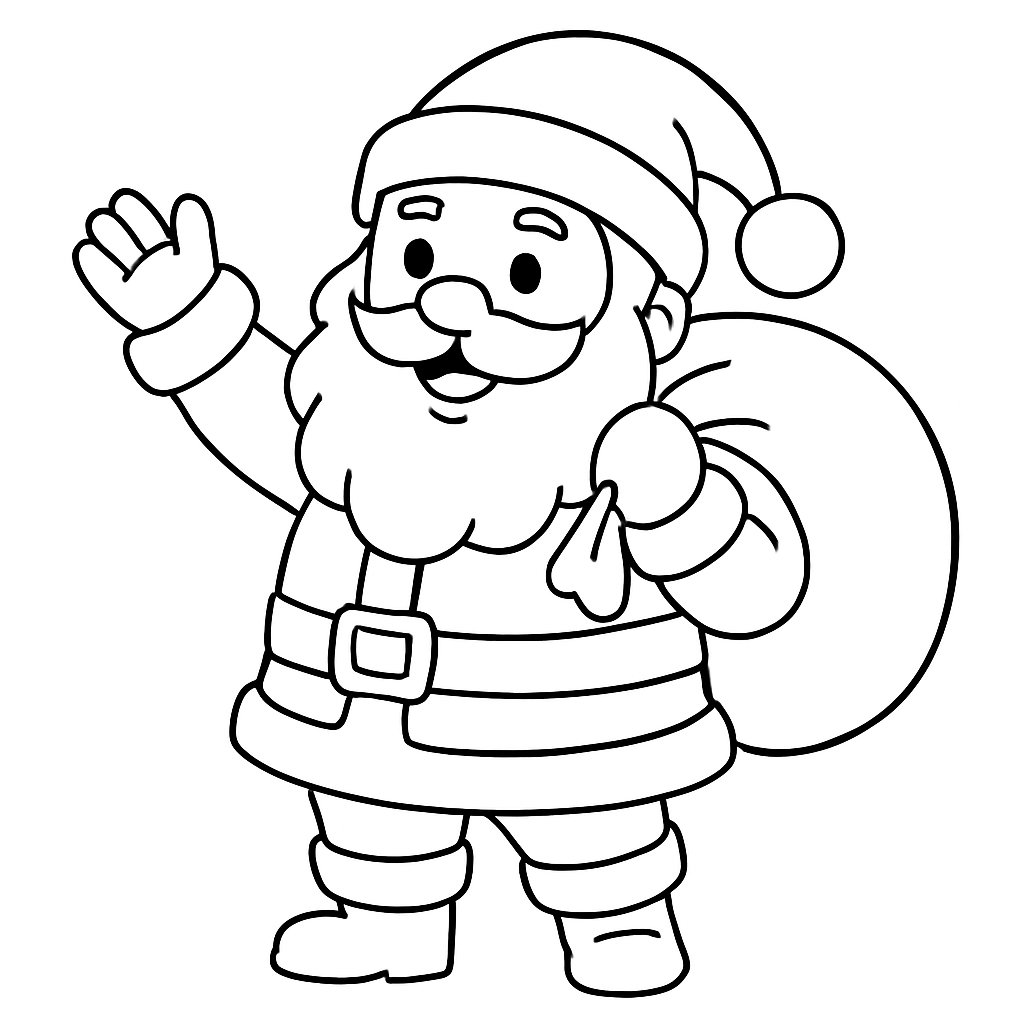 Dibujos para colorear e imprimir Papá Noel