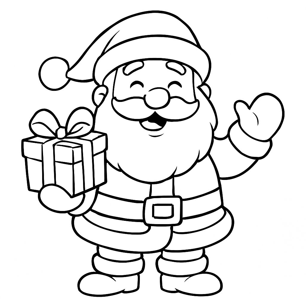 Papá Noel para colorear Dibujos para colorear e imprimir Papá Noel