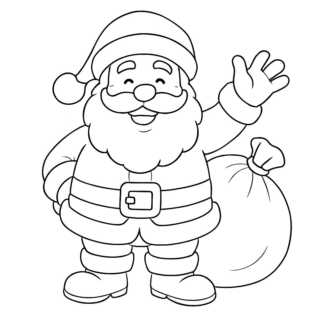 Dibujos para colorear e imprimir Papá Noel