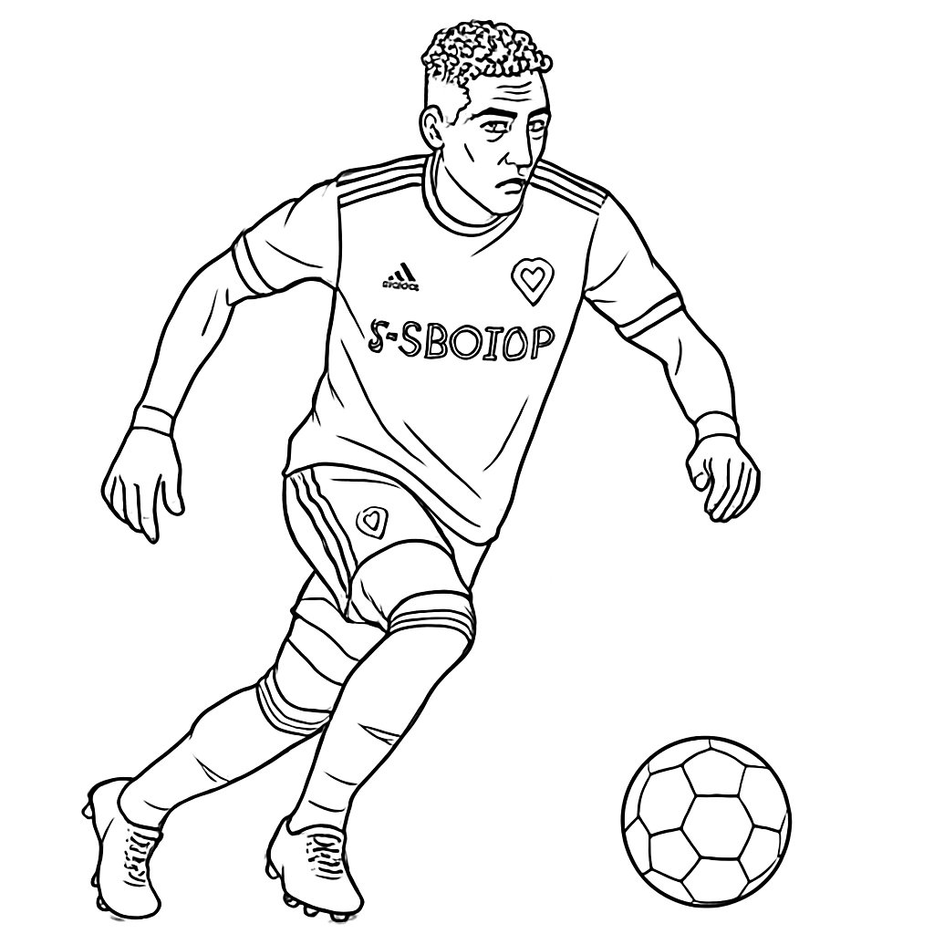 Dibujos para colorear e imprimir Raphinha