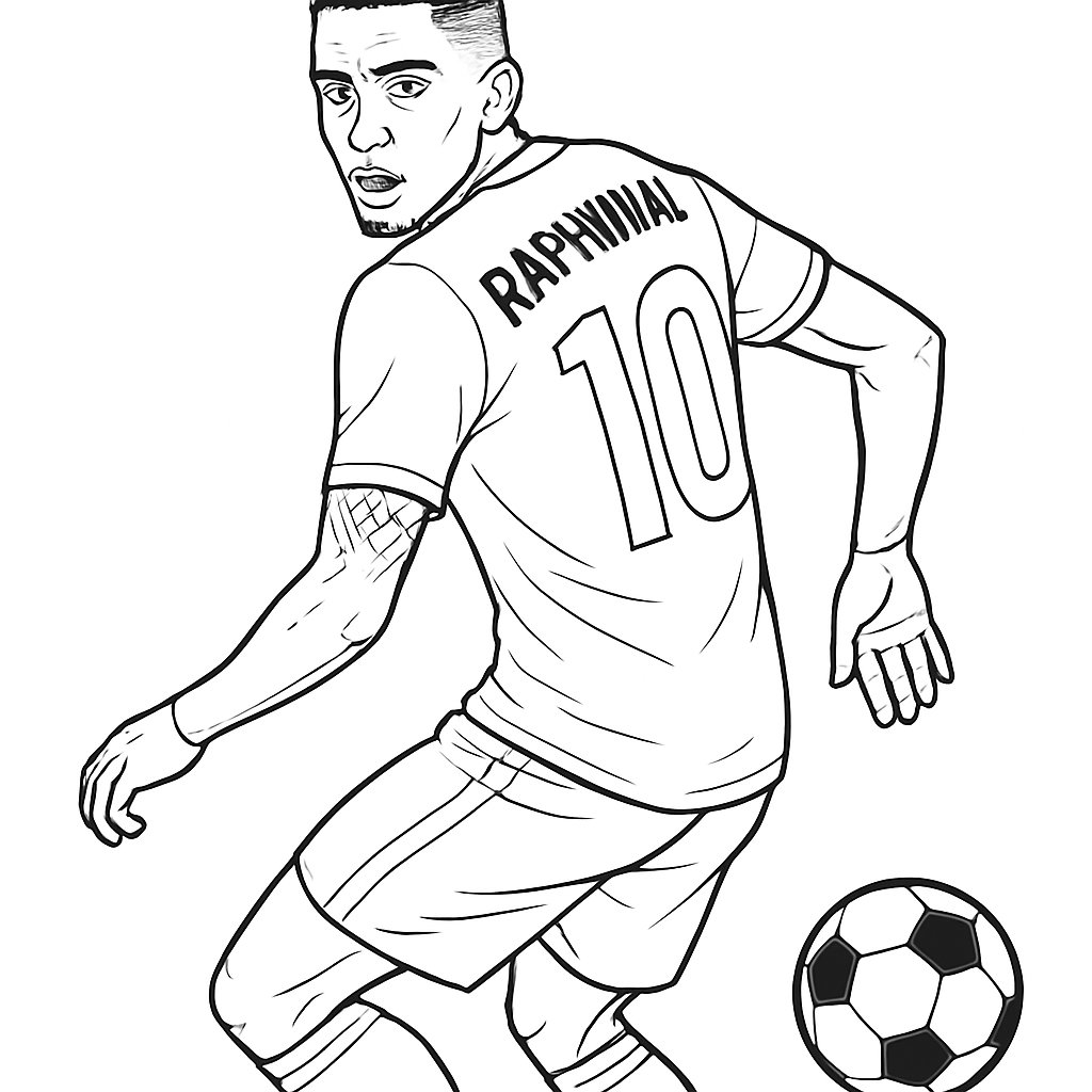 Dibujos para colorear e imprimir Raphinha