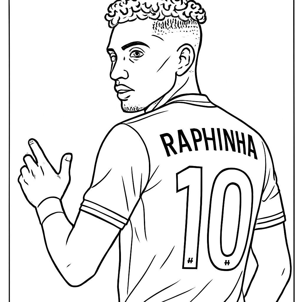 Dibujos para colorear e imprimir Raphinha