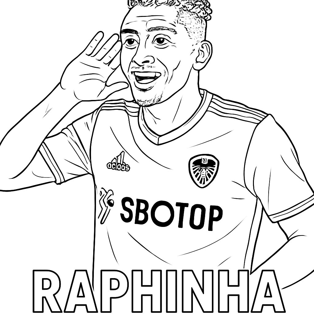 Dibujos para colorear e imprimir Raphinha
