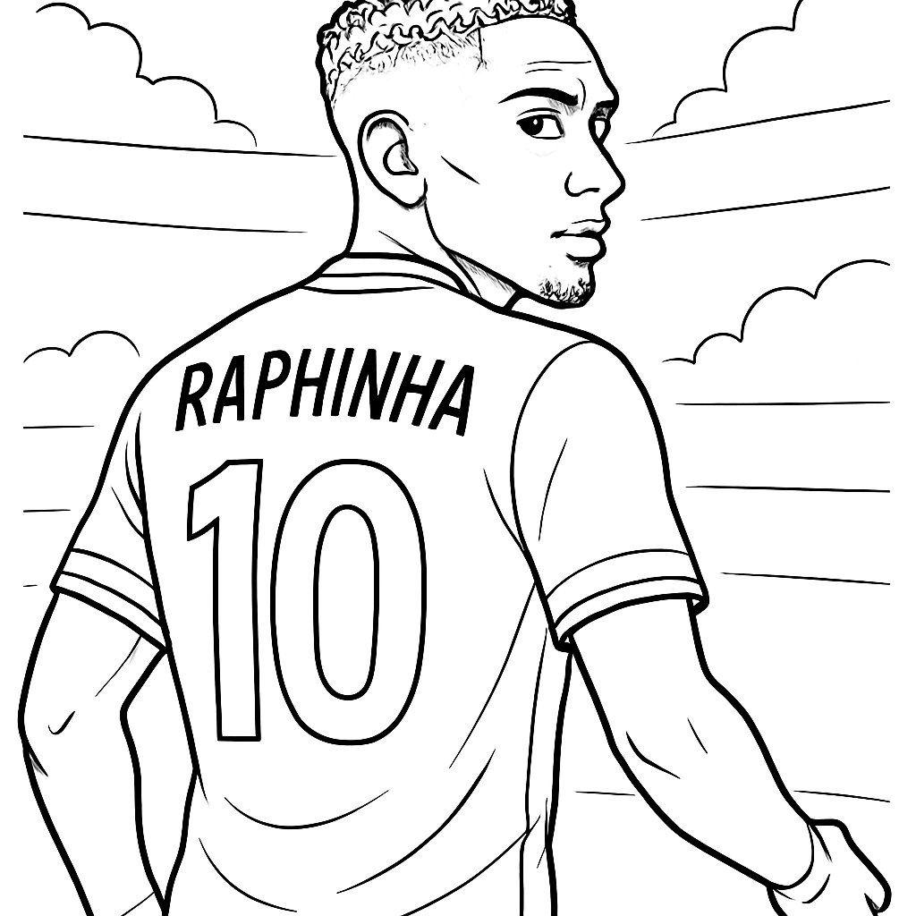 Raphinha para colorear