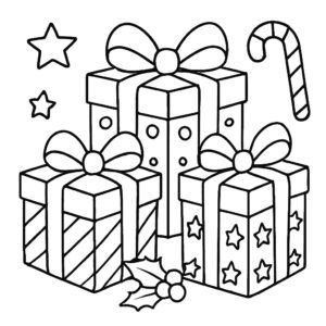 Regalos de Navidad para colorear