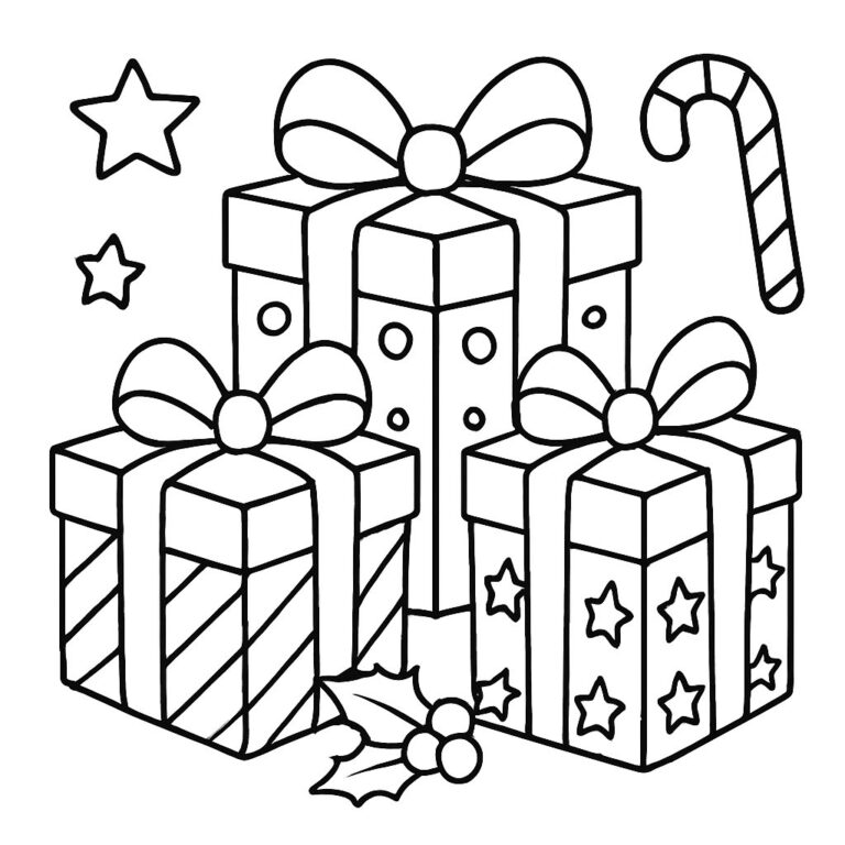 Regalos de Navidad para colorear