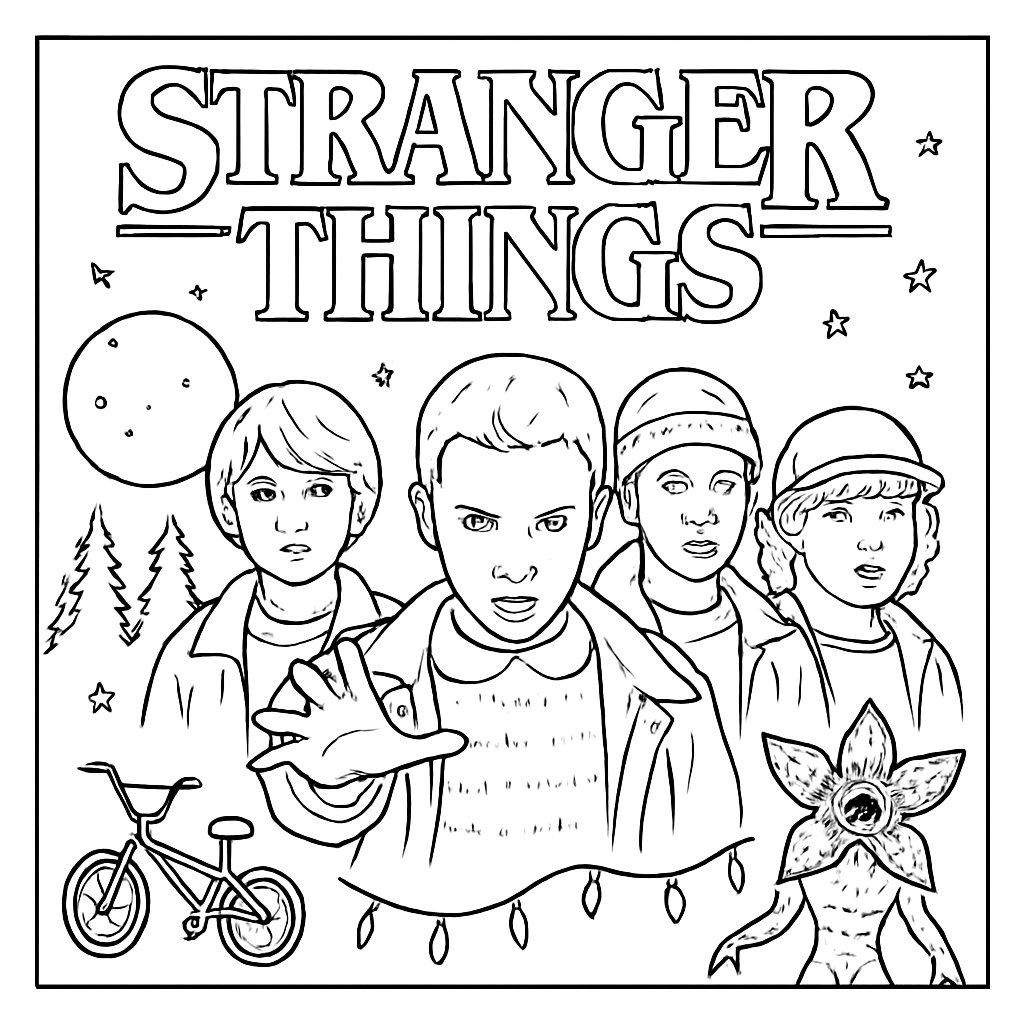 Dibujos para colorear e imprimir Stranger Things