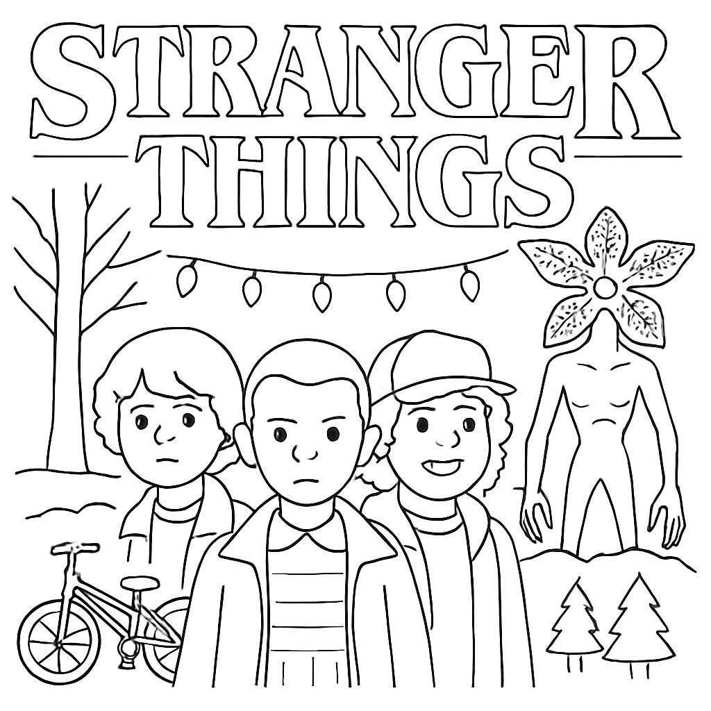 Dibujos para colorear e imprimir Stranger Things