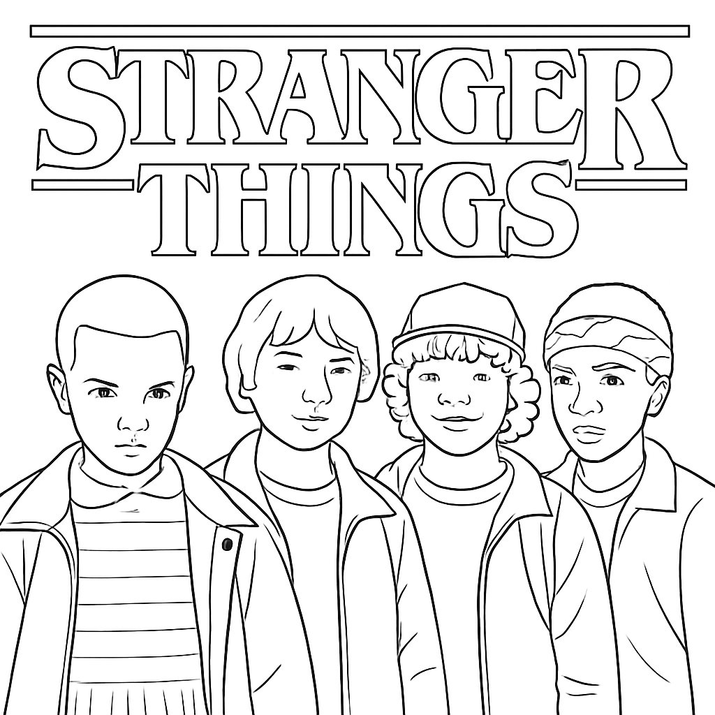 Dibujos para colorear e imprimir Stranger Things