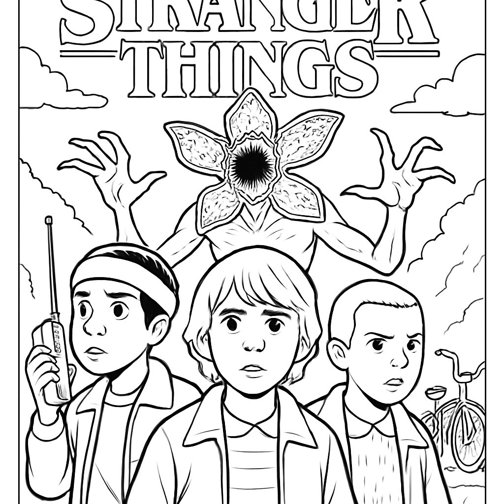 Dibujos para colorear e imprimir Stranger Things