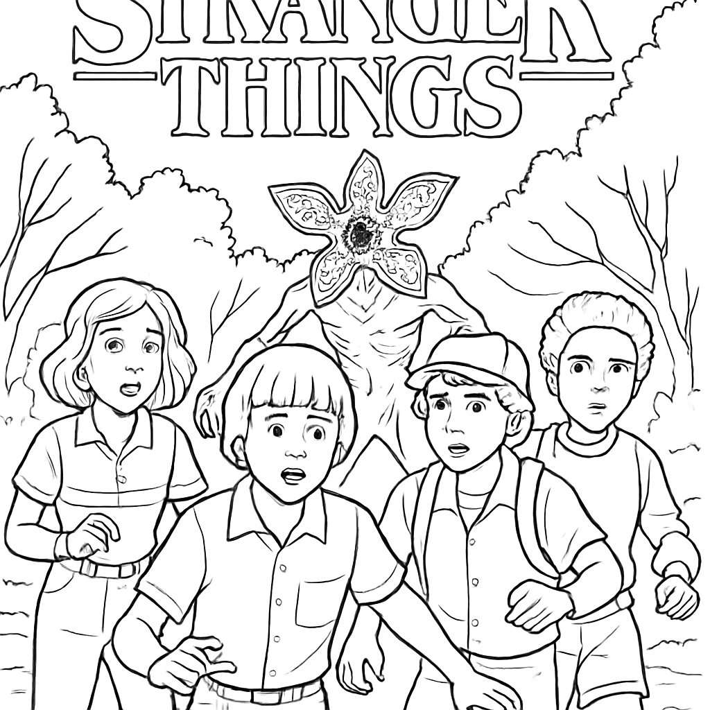 Dibujos para colorear e imprimir Stranger Things