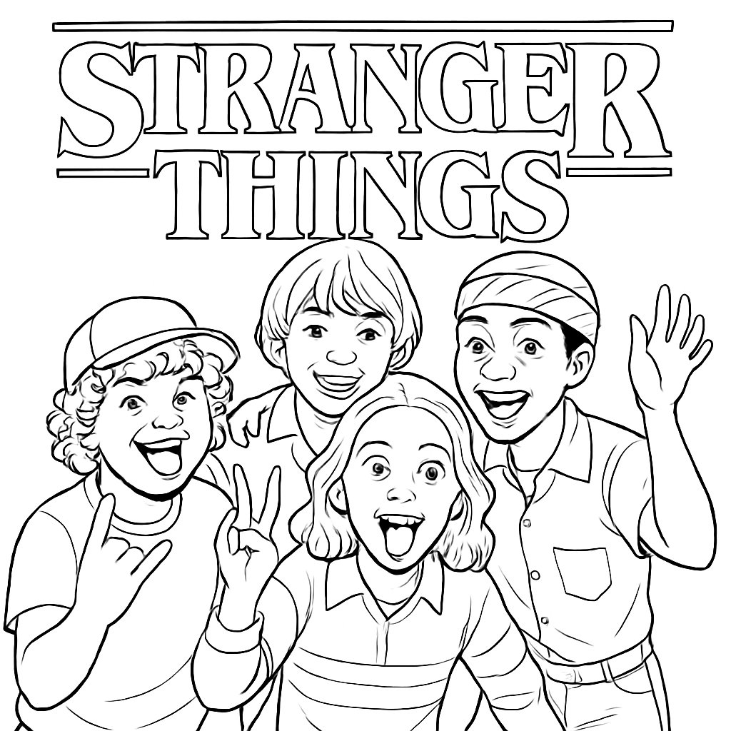 Stranger Things para colorear Dibujos para colorear e imprimir Stranger Things
