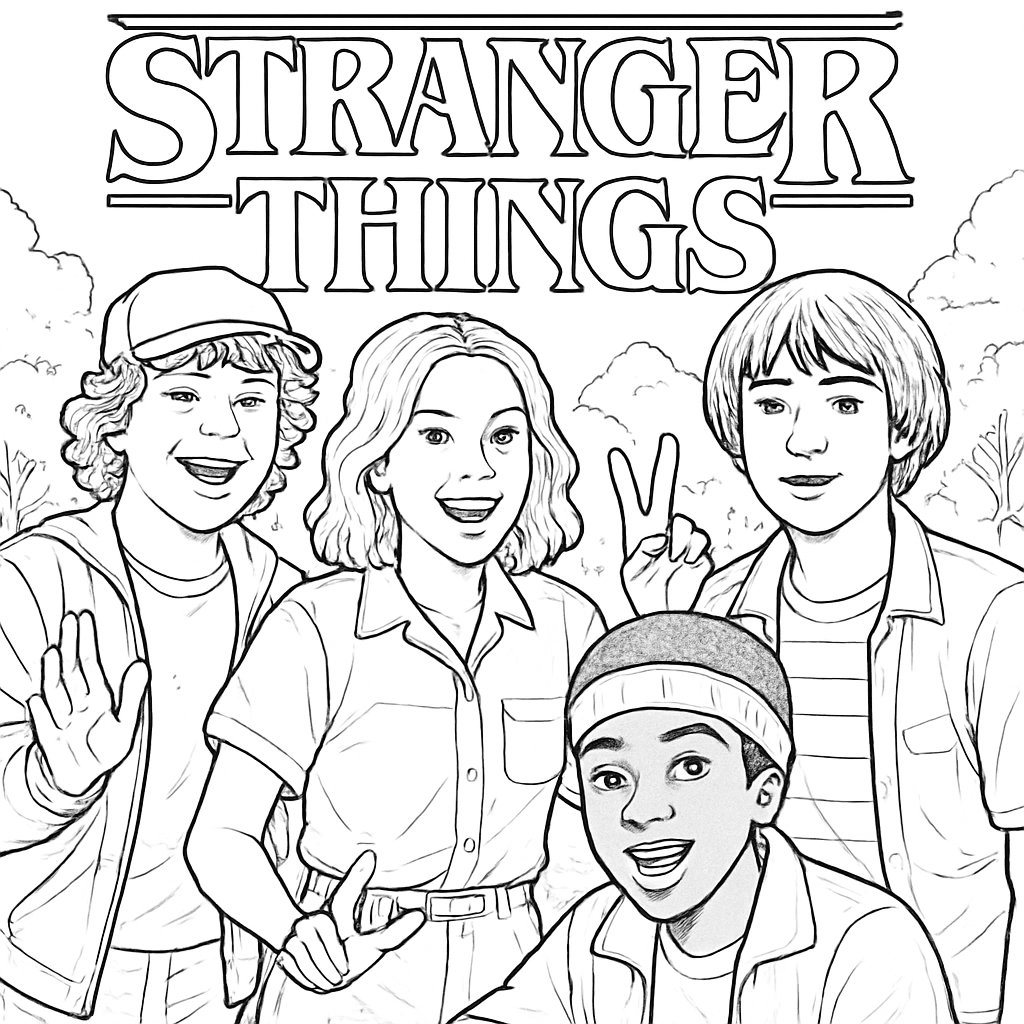 Stranger Things para colorear Dibujos para colorear e imprimir Stranger Things