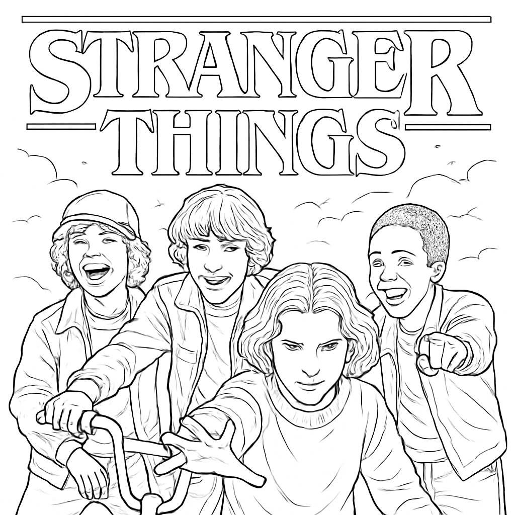 Stranger Things para colorear Dibujos para colorear e imprimir Stranger Things