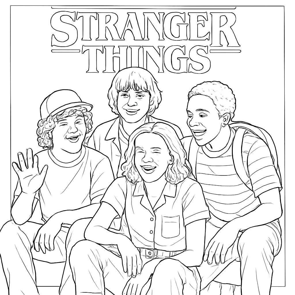 Stranger Things para colorear Dibujos para colorear e imprimir Stranger Things