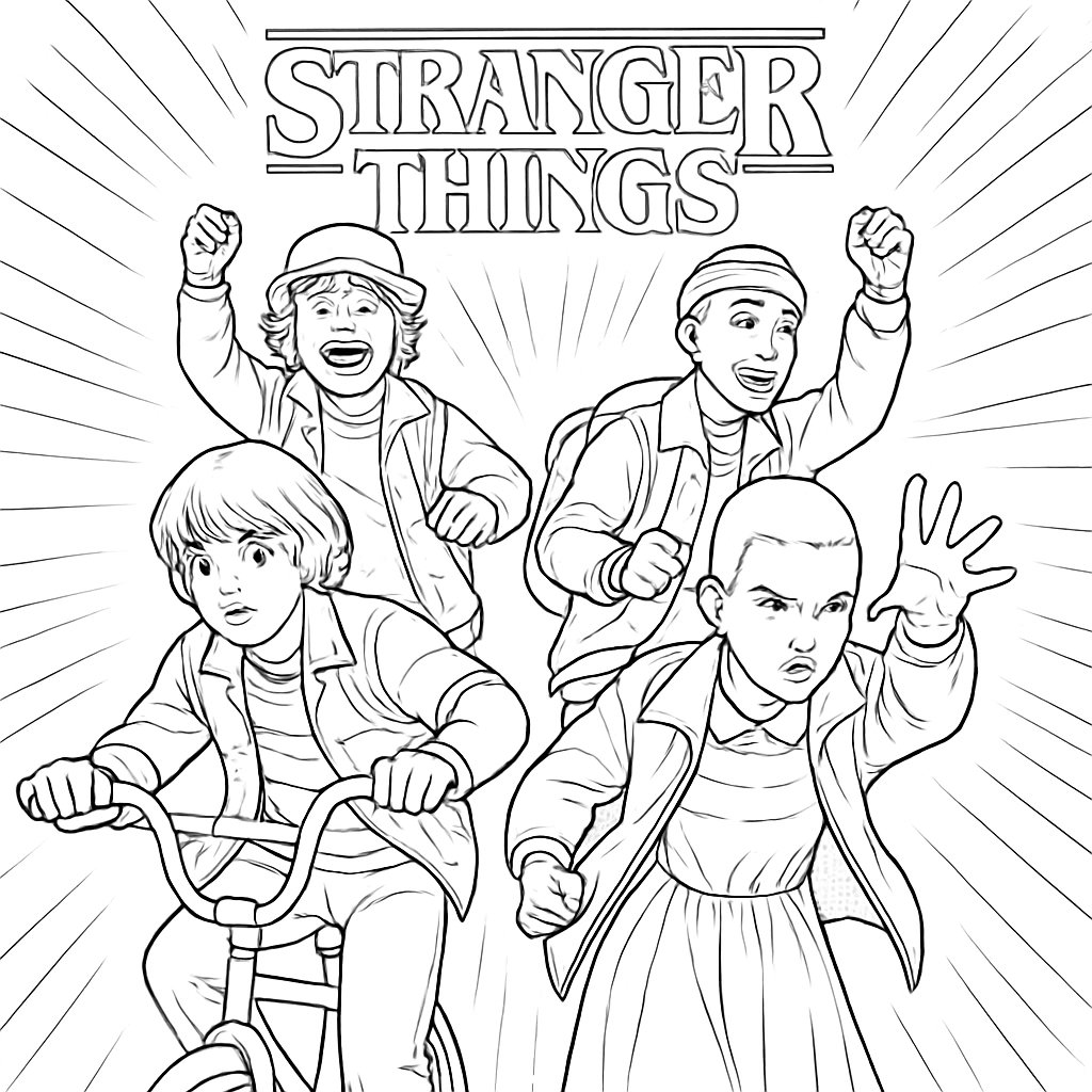 Stranger Things para colorear Dibujos para colorear e imprimir Stranger Things