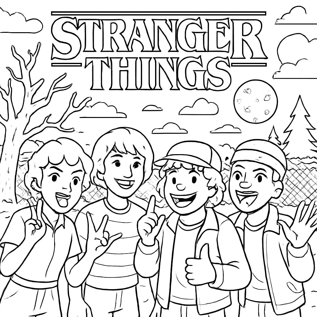 Stranger Things para colorear Dibujos para colorear e imprimir Stranger Things