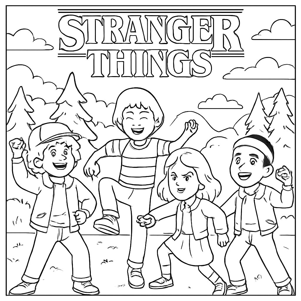 Stranger Things para colorear Dibujos para colorear e imprimir Stranger Things