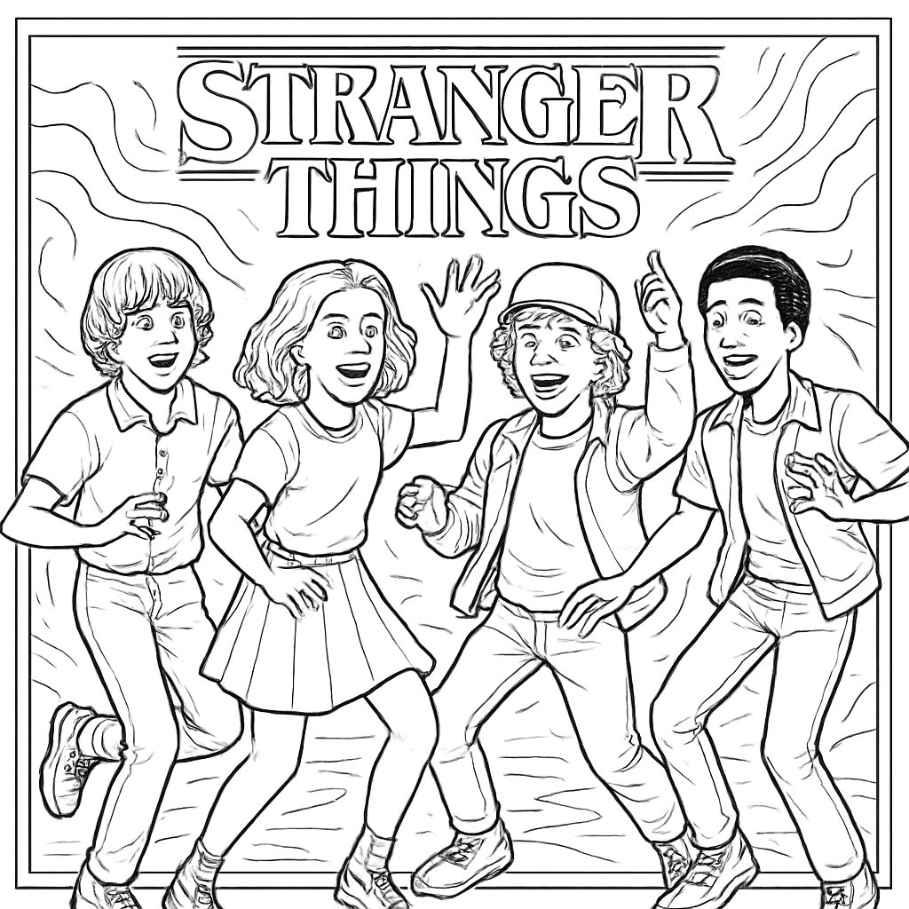 Stranger Things para colorear Dibujos para colorear e imprimir Stranger Things