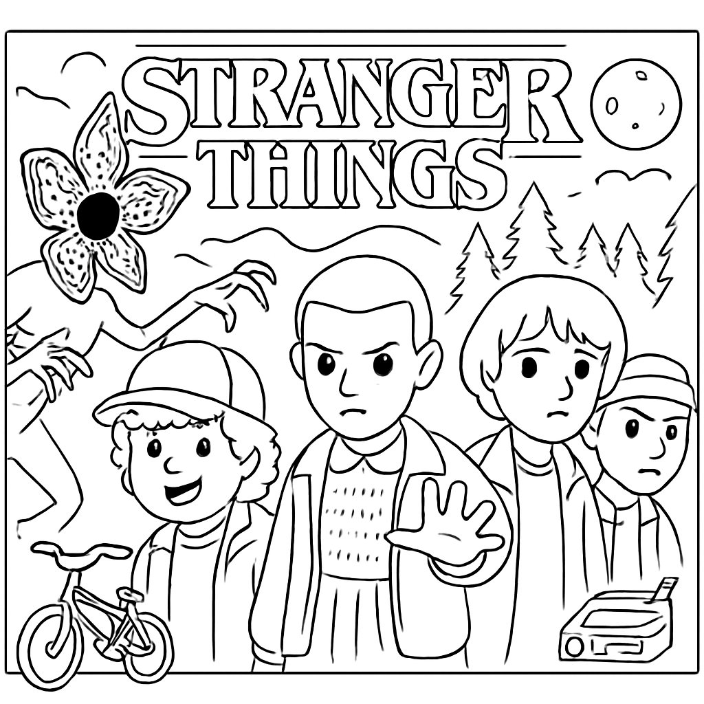 Dibujos para colorear e imprimir Stranger Things