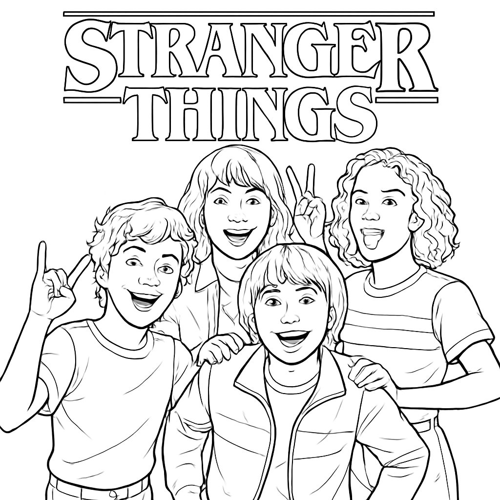 Stranger Things para colorear Dibujos para colorear e imprimir Stranger Things